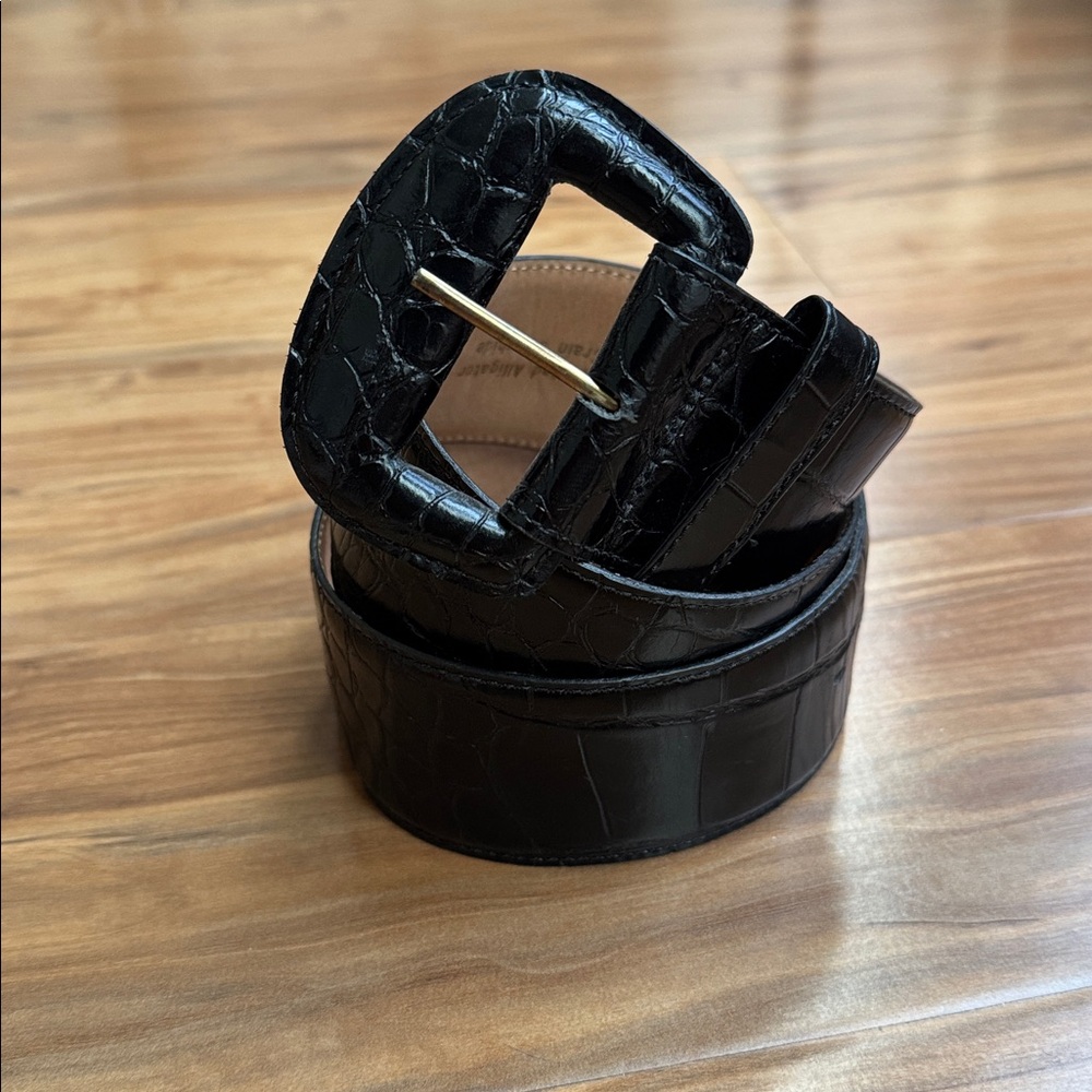 VTG • Black Leather Belt - Picture 2 of 8
